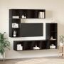 TV spintelių komplektas 4 pcs Juodas ąžuolas Apdirbta mediena