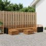 Lauko sofos komplektas 8 pcs Natūrali