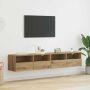 TV sieniniai spintelės 2 pcs Amatininkų ąžuolas 80 x 30 x 30 cm