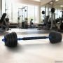 2-in-1 hantelių ir štangos rinkinys 30kg Juoda ir mėlyna