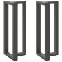 Baro stalo kojos, T formos, 2 vnt., antracito spalvos, 40x35x(100-101) cm, plienas