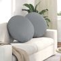 Sėdynių pagalvėlės 2 pcs Šviesiai pilka Ø80 x 29 cm audinys