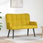 Dviejų vietų sofa Geltona 115 x 61 x 87 cm Aksomas