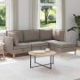 Svetainės baldų komplektas su pagalve 4 pcs Taupe Audinys