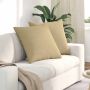 Sofa Pagalvės 2 pcs Pilkai žalia 60 x 60 cm Kordūrinis audinys