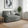 Dvitaškė sofa Tamsiai pilka 158 x 83 x 95 cm Aksomas