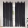 Užtemdymo užuolaidos 2 pcs Tamsiai pilka 140 x 225 cm Aksomas