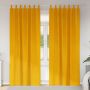 Užtemdymo užuolaidos 2 pcs Garučių geltona 140 x 225 cm Aksomas