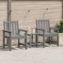 Sodo valgomoji kėdė 2 pcs Šviesiai pilka 65,5 x 59 x 88 cm HDPE