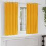 Užtemdymo užuolaidos 2 pcs Garučių geltona 140 x 175 cm Aksomas
