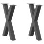 Valgomojo stalo kojos, 2 vnt., antracito spalvos, 60x(72-73) cm, plienas