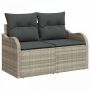 Sodo sofa Šviesiai pilka 121 x 62 x 69cm poliratanas