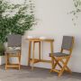Lauko bistro kėdės 2 pcs Tamsiai pilka 38 x 46 x 85 cm