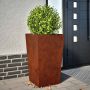 Sodo vazonai 2 vnt 45x45x75 cm oro sąlygoms atsparus plienas