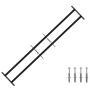 Langų saugos grotelės su 2 skersiniais 3 pcs 93-174 cm
