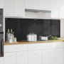 Virtuvės užpakalinė plokštė 2 pcs Juoda 90 x 60 cm