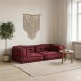 Dvivietė modulinė sofa, kaštoninės spalvos, 140x70x36, audinys