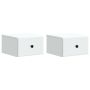Sieninis naktinis staliukas 2 pcs Balta 34,5 x 33 x 20 cm