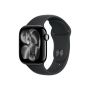 Apple Watch Series 11 GPS + Cellular 42mm Jet Black Aluminium Case with Black Sport Band - M/L | Apple