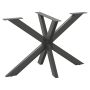 Valgomojo stalo koja, voro formos, antracito spalvos, 120x68x(72-73) cm, plienas