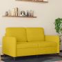 Dvivietė sofa, geltonos spalvos, 120cm, aksomas