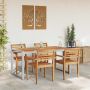 Sodo stalas Pilka 160 x 80 x 75 cm Kietos akacijos mediena