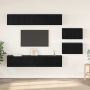 TV spintelių komplektas 6 pcs Juodas ąžuolas Apdirbta mediena