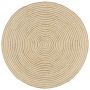 Kilimas, baltas, 150cm, džiutas, rankų darbo, spiralės dizainas