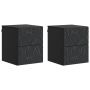 Sieninis naktinis staliukas 2 pcs Juoda 34,5 x 33 x 40 cm