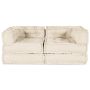Modulinė sofa 2 pcs Kreminė 140 x 70 x 56 cm audinys