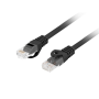 Lanberg | Patchcord Cat.6 UTP LSZH CU | PCU6-10CU-0100-BK | 1 m | Black