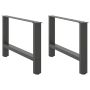 Kavos staliuko kojos, antracito spalvos, 2 vnt., 70x(42-43) cm, plienas