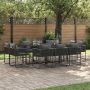 Sodo valgomojo komplektas 11 pcs Juoda Plienas
