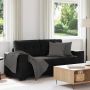Dvivietė sofa, juoda, 180x77x82 cm, aksominė
