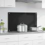 Virtuvės užpakalinė plokštė Juoda 90 x 50 cm grūdintas stiklas