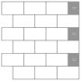 Metro plytelė 50 pcs Balta pilka 30 x 30 cm Poliuretanas ir PET