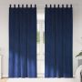 Užtemdymo užuolaidos 2 pcs Tamsiai mėlyna 140 x 225 cm Aksomas