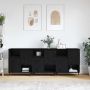 Šoninės lentynos 3 pcs juoda ąžuolo 180 x 35 x 70 cm