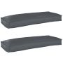 Pallet pagalvių rinkinys 2 pcs Antracitas 100 x 40 x 8 cm