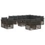Sodo Sofų Rinkinys 13 pcs Pilka poliratanas