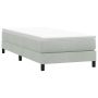 Box Spring Lova be čiužinio Šviesiai pilka 90x210 cm aksomas