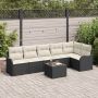 Sodo Sofų Rinkinys su pagalve 7 pcs Ruda Poli ratanas