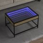 Kavos staliukas su Infinity LED lemputėmis, ąžuolo, 70x50x41cm