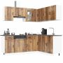 Virtuvinių spintelių komplektas, 11 dalių, Lucca, medienos