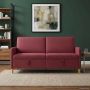 Sofa su saugojimo vieta Vyno raudona 172 x 78 x 87 cm