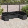Sodo Sofų Rinkinys su pagalve 8 pcs Juoda Poli ratanas