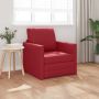 Sofa lova 60cm Vyno raudona Dirbtinė Oda