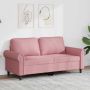 Dvivietė sofa, rožinės spalvos, 140cm, aksomas