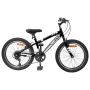 Kalnų Dviratis 24 Colių 6-Speed 8-12 metų Juoda