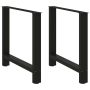 Valgomojo stalo kojos, juodos, 2 vnt., 80x(72-73) cm, plienas